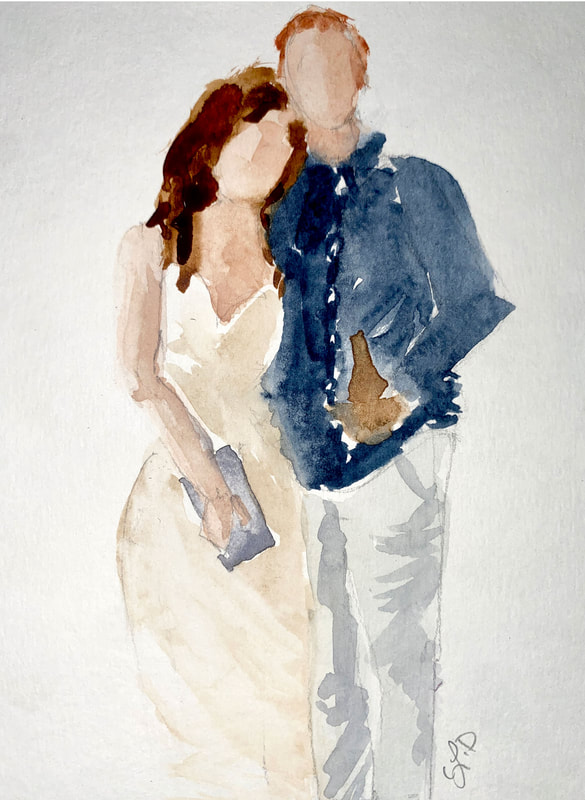 Guest portraits painted live at your Florida wedding or event